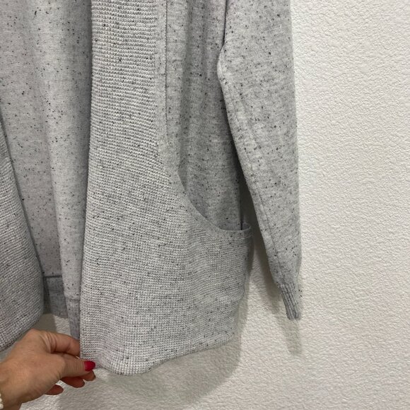 Chloe & Jasmine Women’s Light Grey Open Cardigan Long Sleeve Sweater - Picture 5 of 6